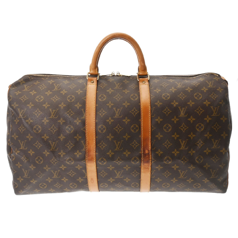 Louis Vuitton Bag Monogram Brown Canvas Keepall Boston - Picture 2 of 11
